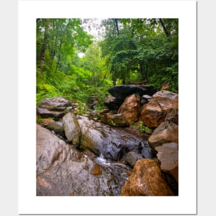 Central Park Stream Rocks Nature Manhattan New York City Posters and Art